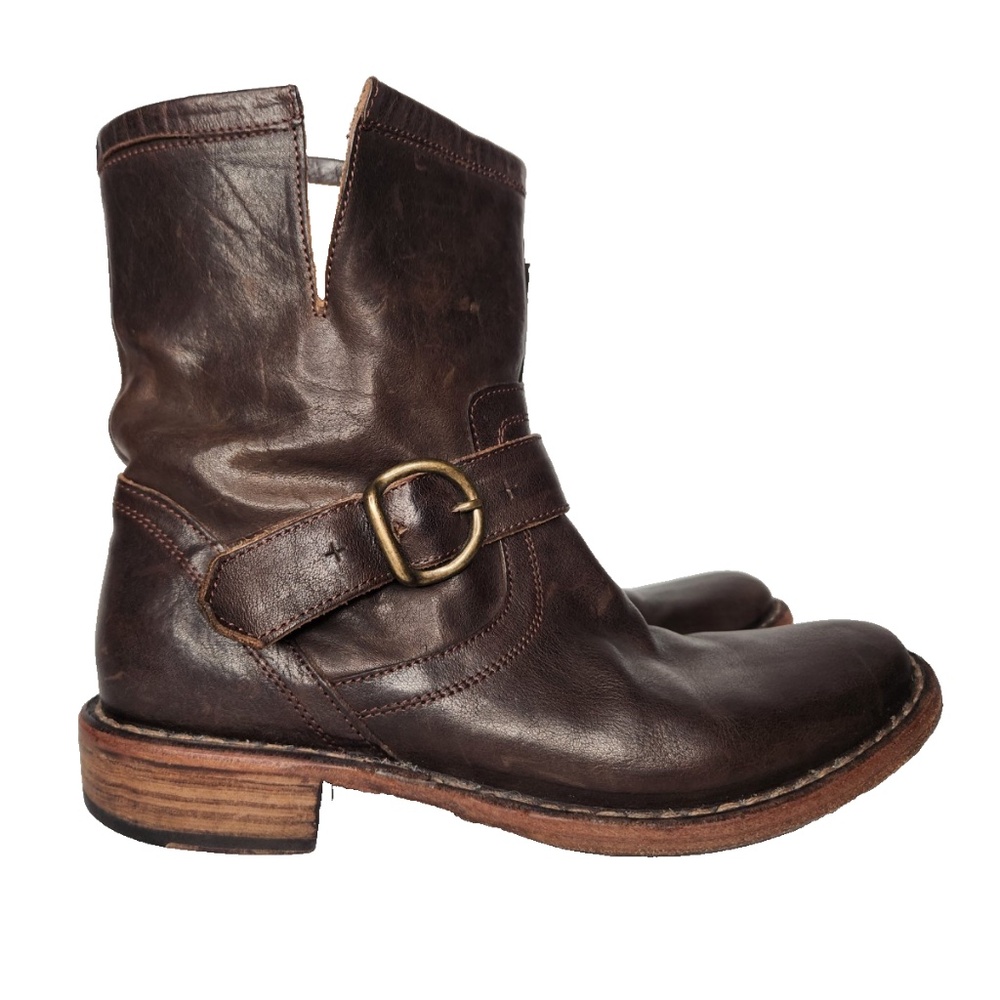 Fiorentini + Baker Eli Eternity Biker Boots Brown Leather Ankle Boots 36.5 6.5